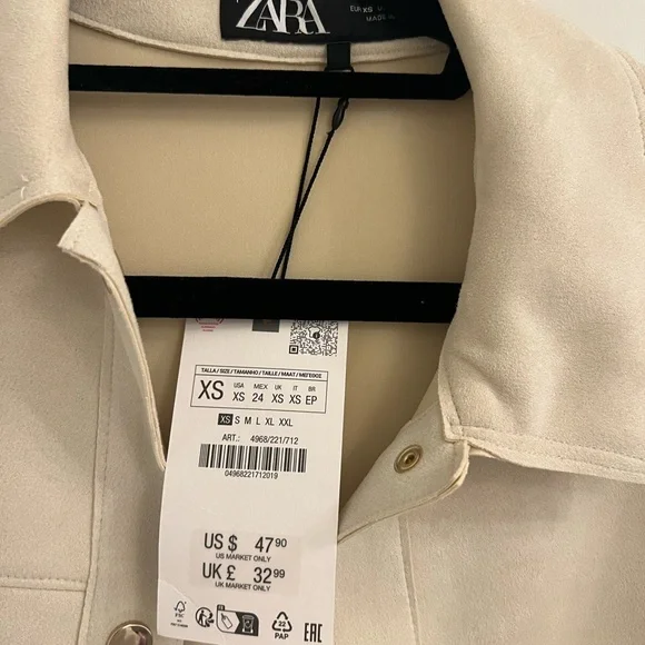 Zara Beige Women's Utility Jacket - Picture 2 of 3